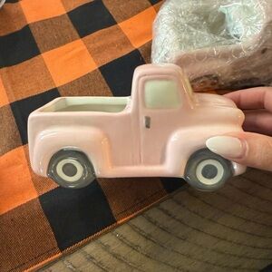 Pink Ceramic Truck figurines